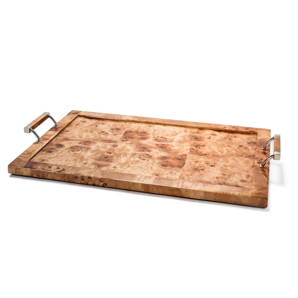 Burl Veneer Serving Tray