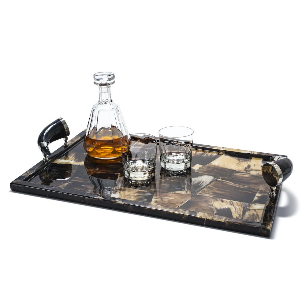 Horn Veneer Serving Tray