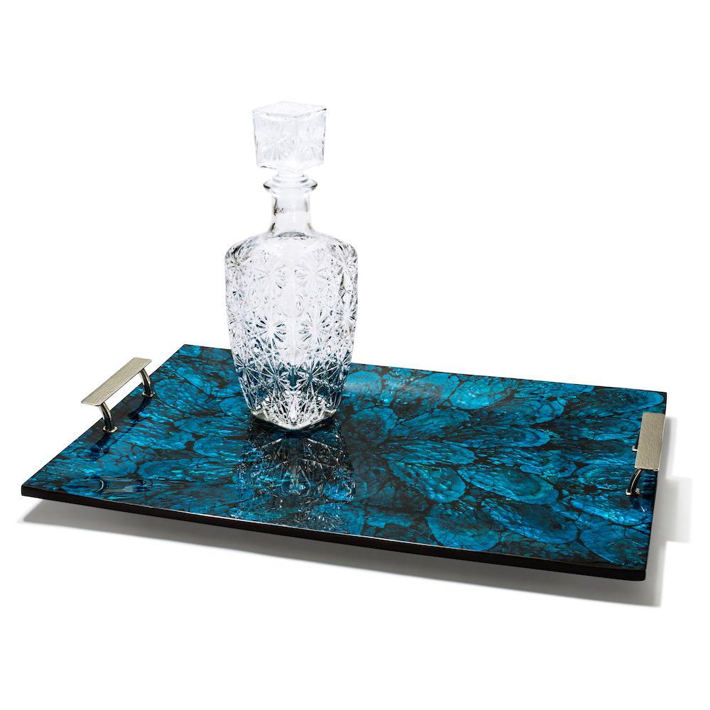 Mother of Pearl - Blue Serving Tray