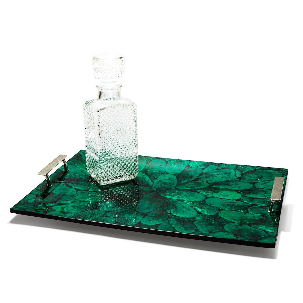 Mother of Pearl - Green Serving Tray