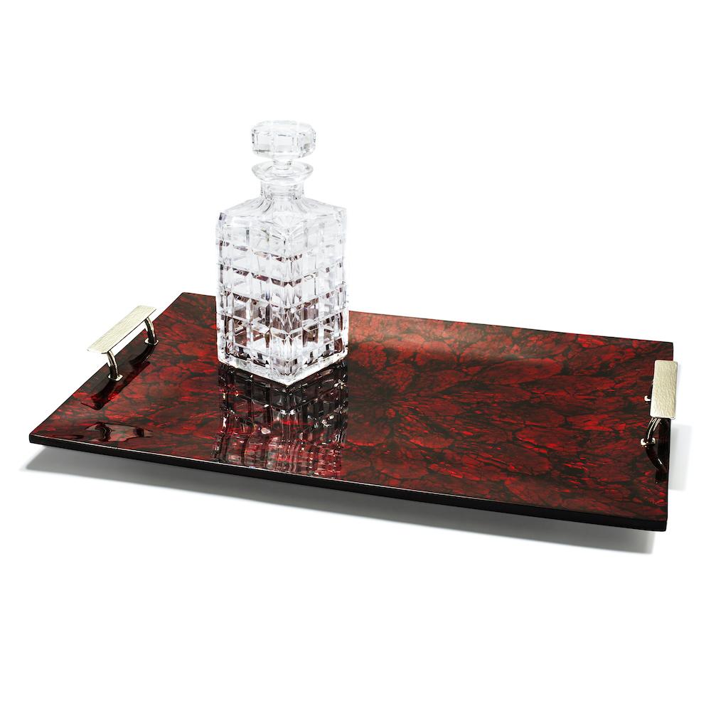 Mother of Pearl - Red Serving Tray