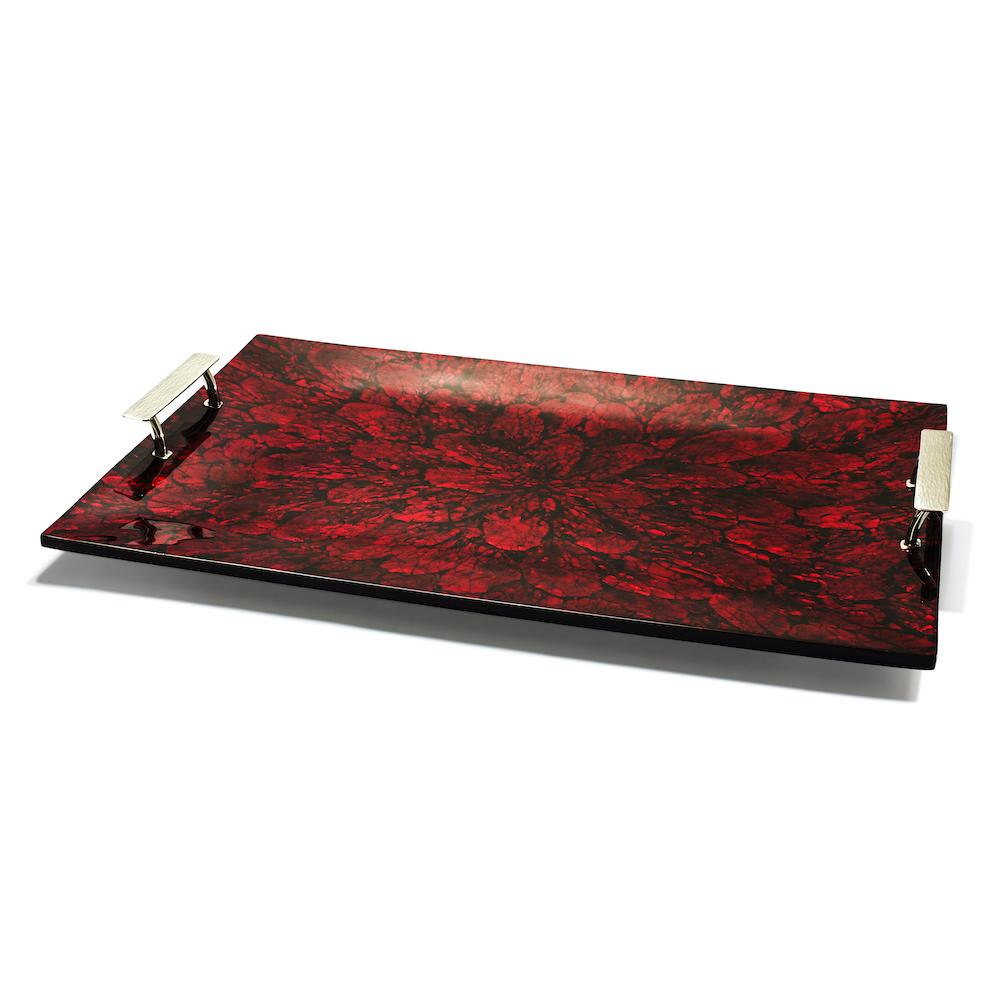 Mother of Pearl - Red Serving Tray