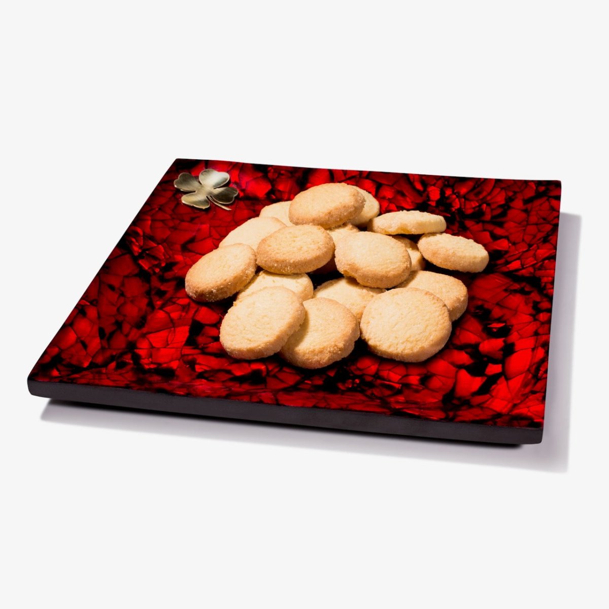Mother of Pearl Red Small Tray