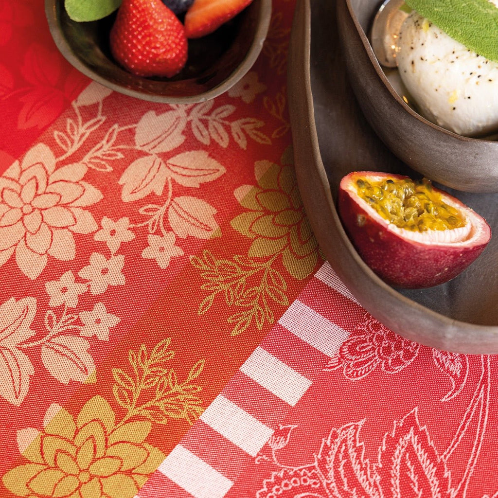 Gipsy Red Tablecloth By Le Jacquard Francais