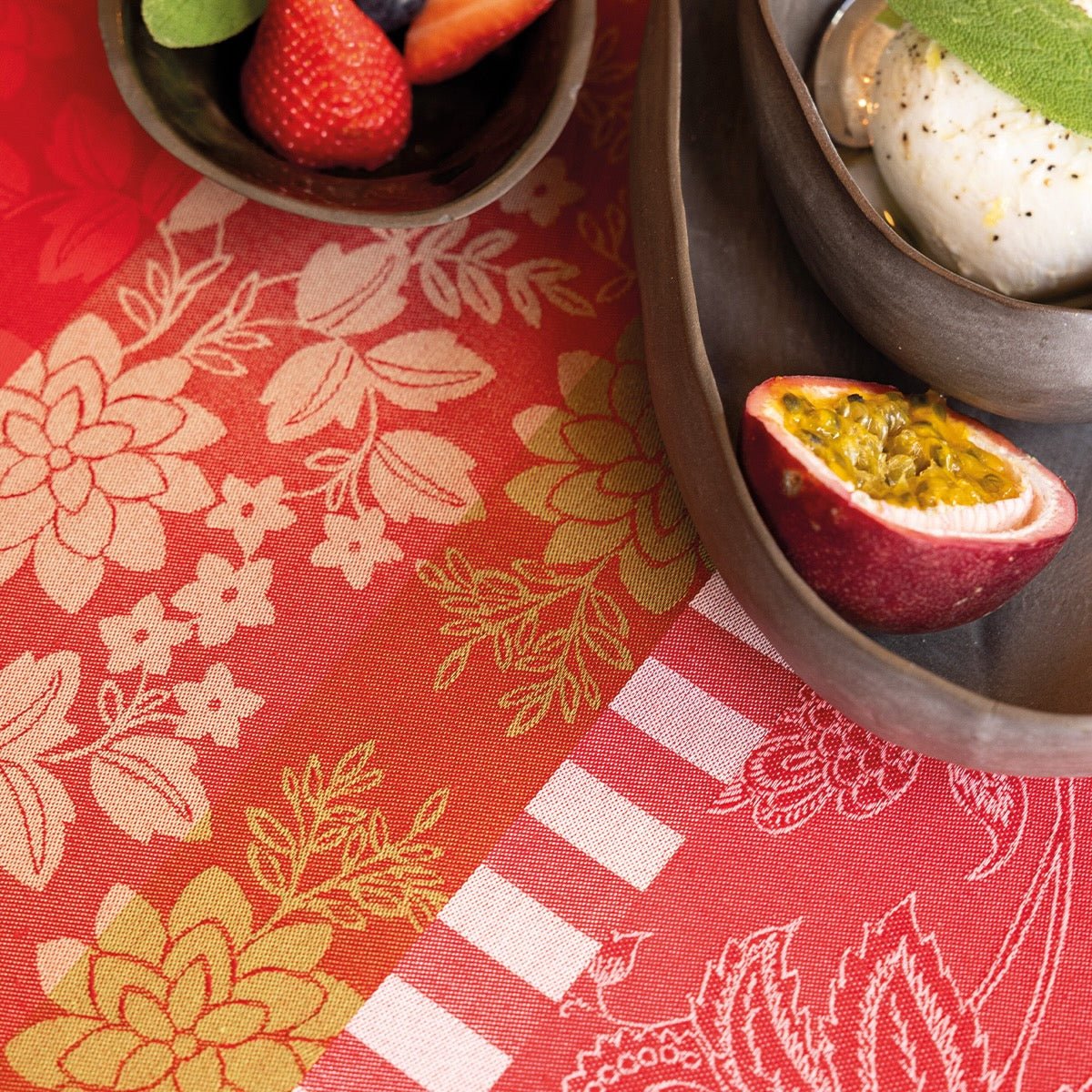 Gipsy Red Tablecloth By Le Jacquard Francais