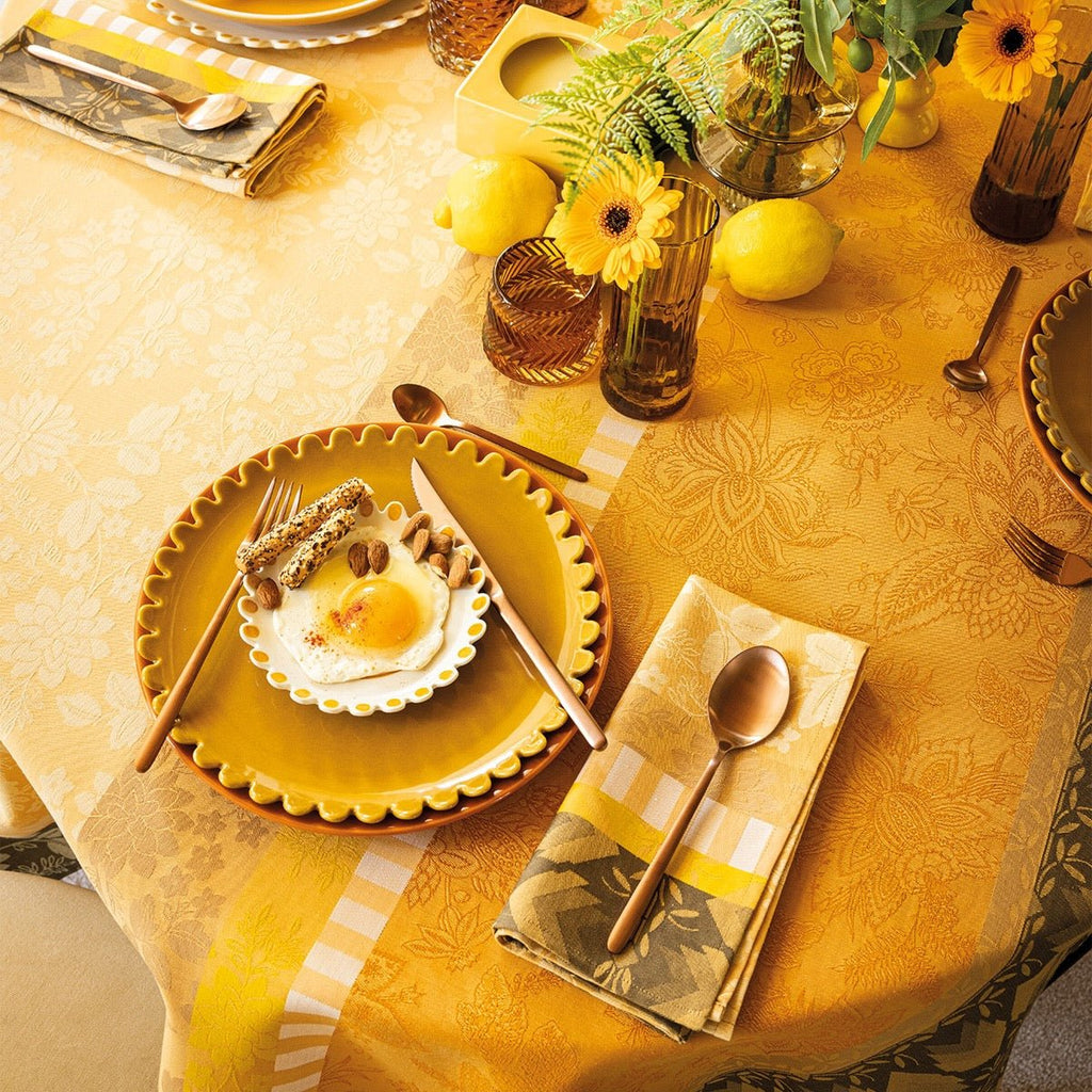 Gipsy Yellow Napkins by Le Jacquard Francais