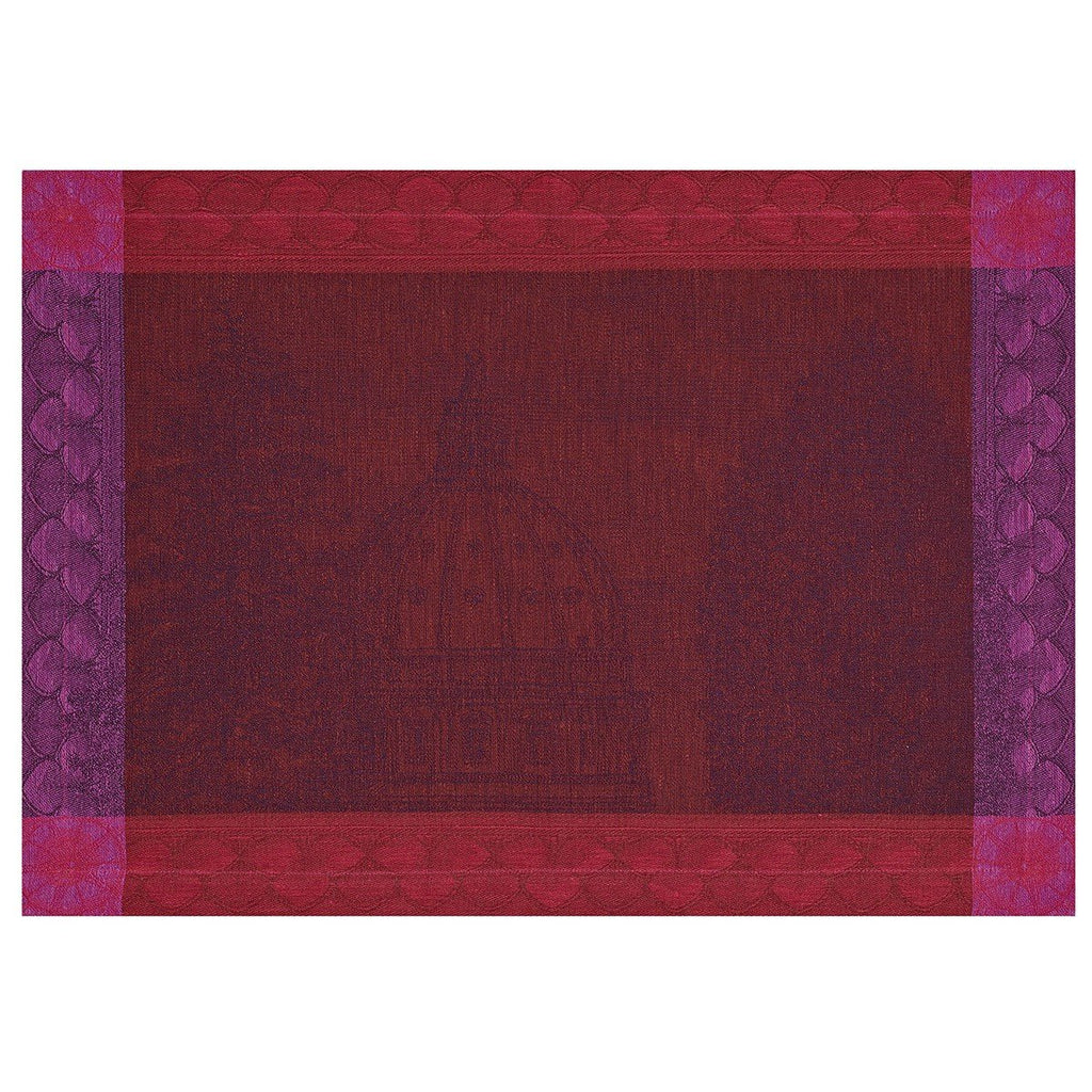 Symphonie Baroque Maroon 47"x 47" Tablecloth by Le jacquard Français