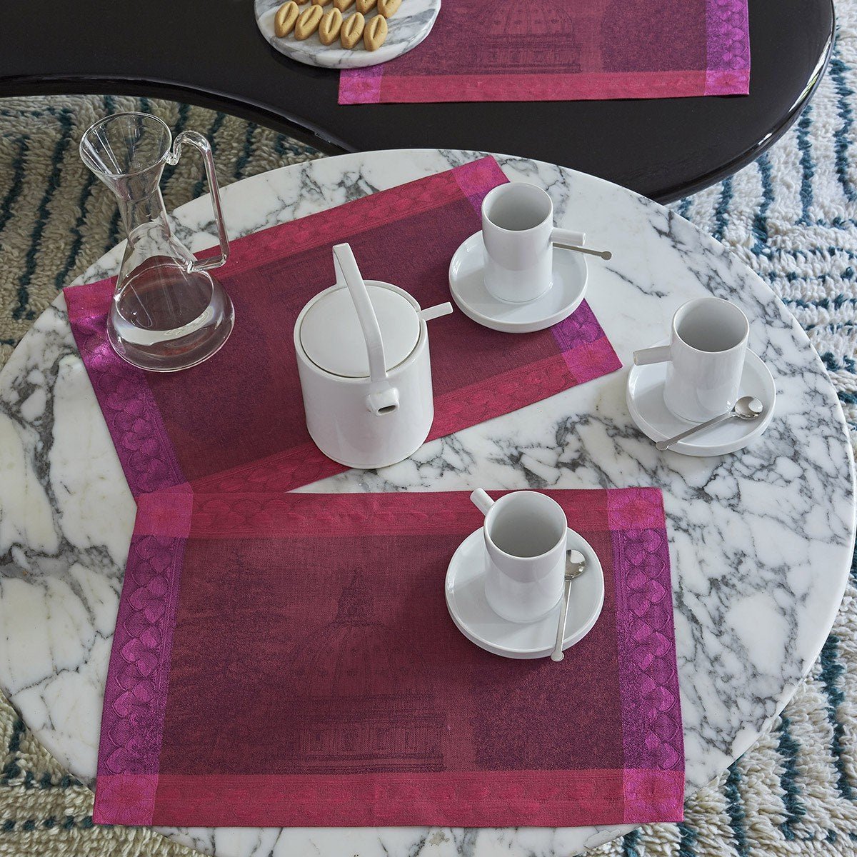 Symphonie Baroque Maroon Table Linens