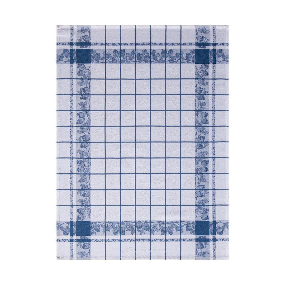 Fraises French Blue Tea Towel Set of 4 by Le Jacquard Francais