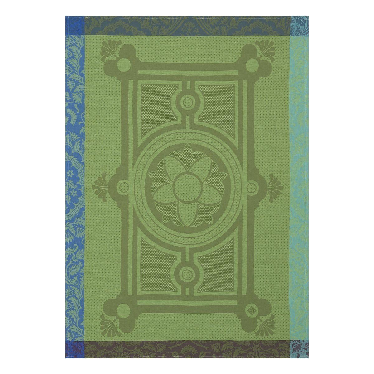 Jardin Francais Green Tea Towel Set of 4 by Le Jacquard Francais
