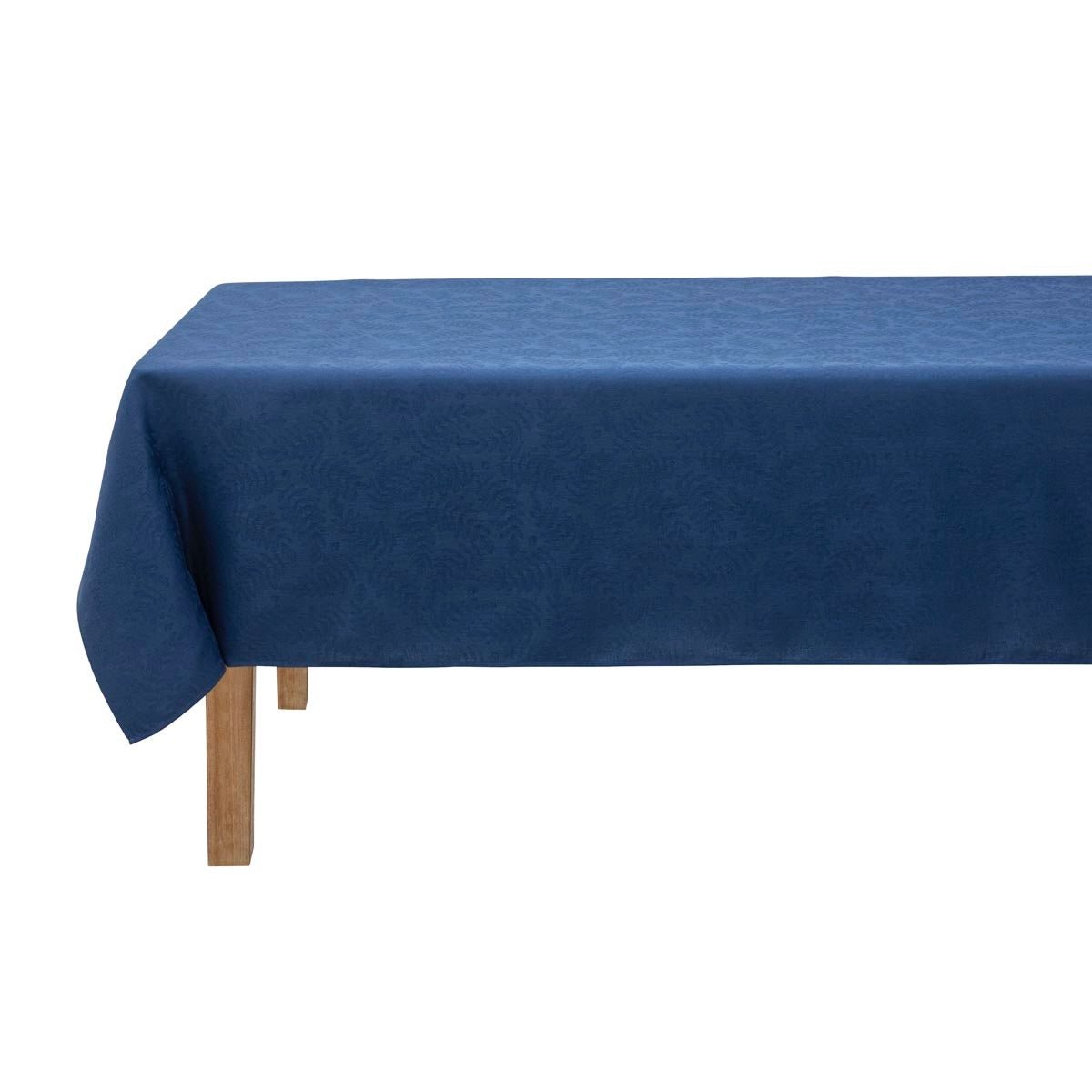 Vegetal Mood Blue Tablecloth By Le Jacquard Francais