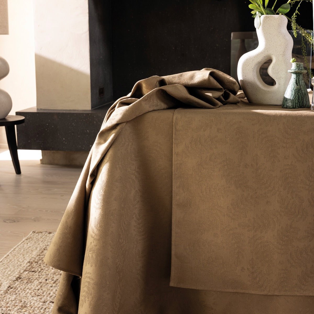 Vegetal Mood Green Tablecloth By Le Jacquard Francais