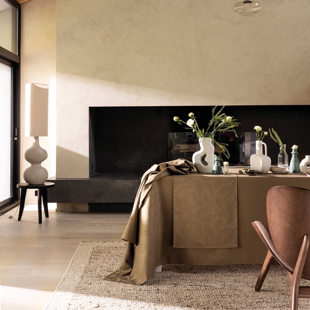 Vegetal Mood Green Tablecloth By Le Jacquard Francais