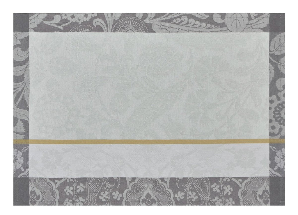 Voyage Iconique Enduit Grey Coated Placemat By Le Jacquard Francais