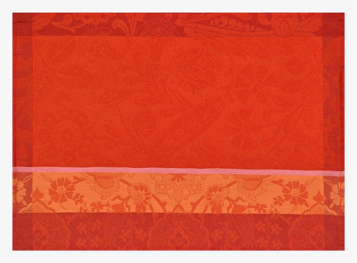 Voyage Iconique Enduit Red Coated Placemat by Le Jacquard Francais
