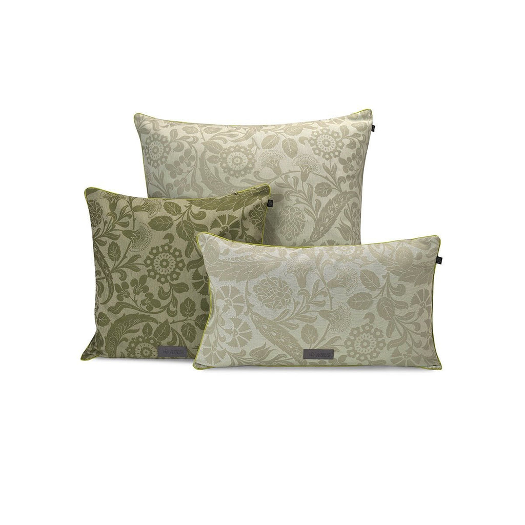 Voyage Iconique Green Pillow Covers by Le Jacquard Francais