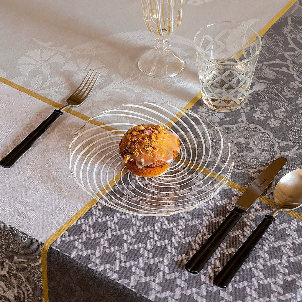 Voyage Iconique Grey Tablecloth By Le Jacquard Francais