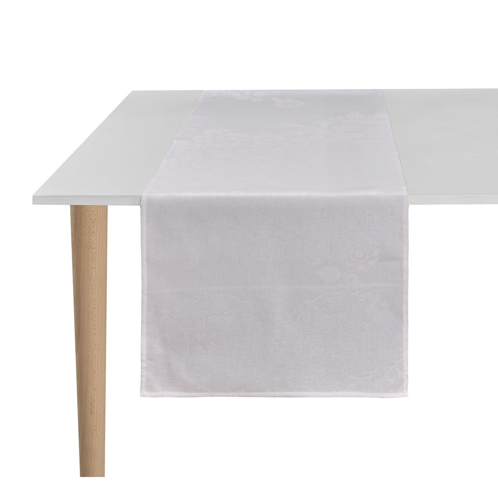 Voyage Iconique White Table Runner by Le Jacquard Francais
