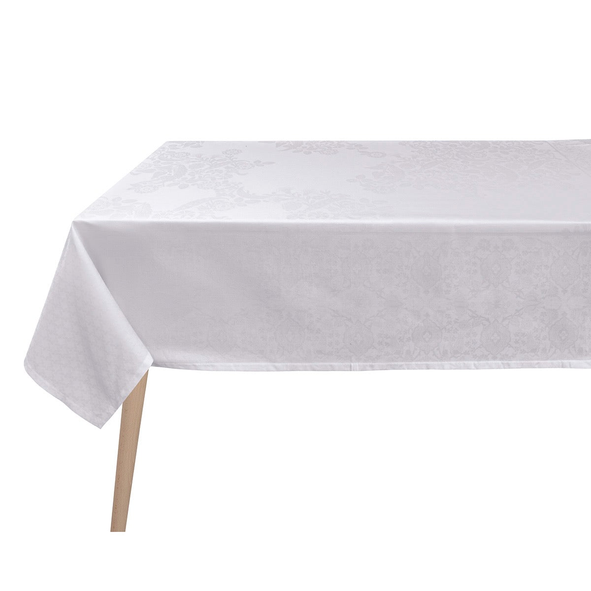 Voyage Iconique White Tablecloth By Le Jacquard Francais