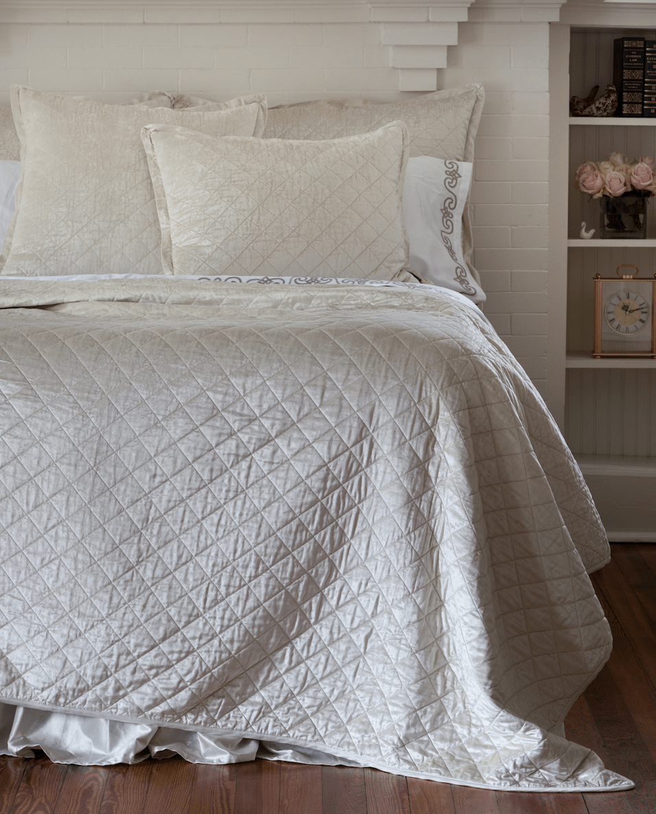 Chloe Ivory Velvet Bedding by Lili Alessandra