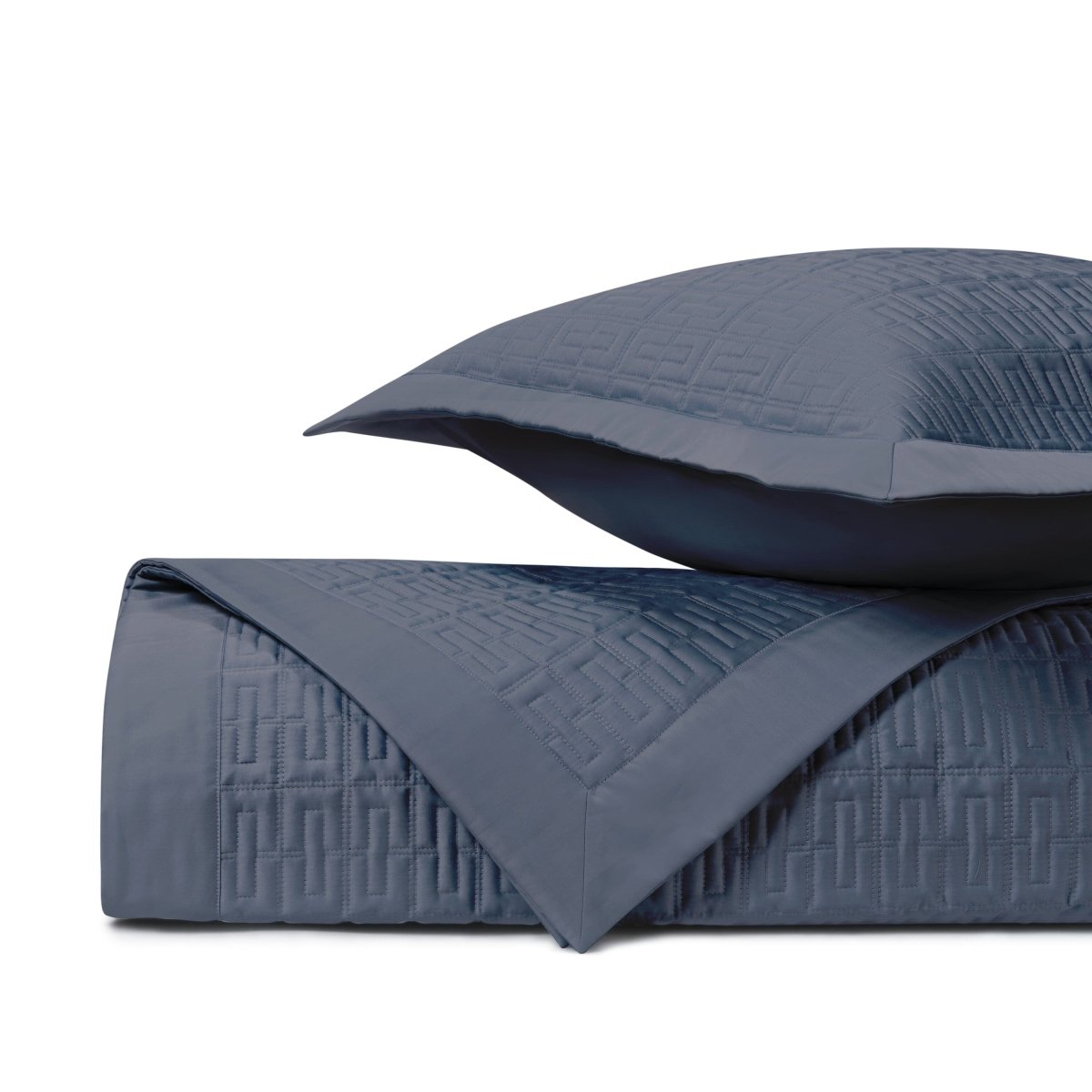 Londres Quilted Stone Blue by Home Treasures