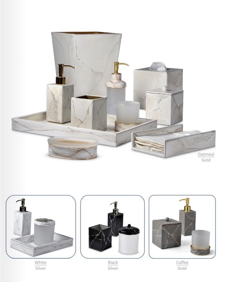 Marbleous Bath Accessories by Mike + Ally
