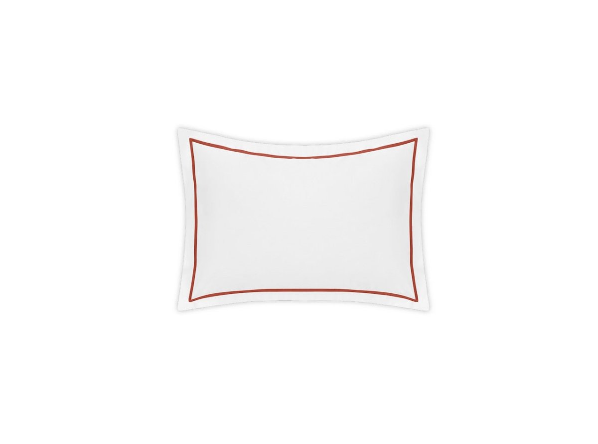 Bergamo Deep Coral Giza Percale Bedding by Matouk