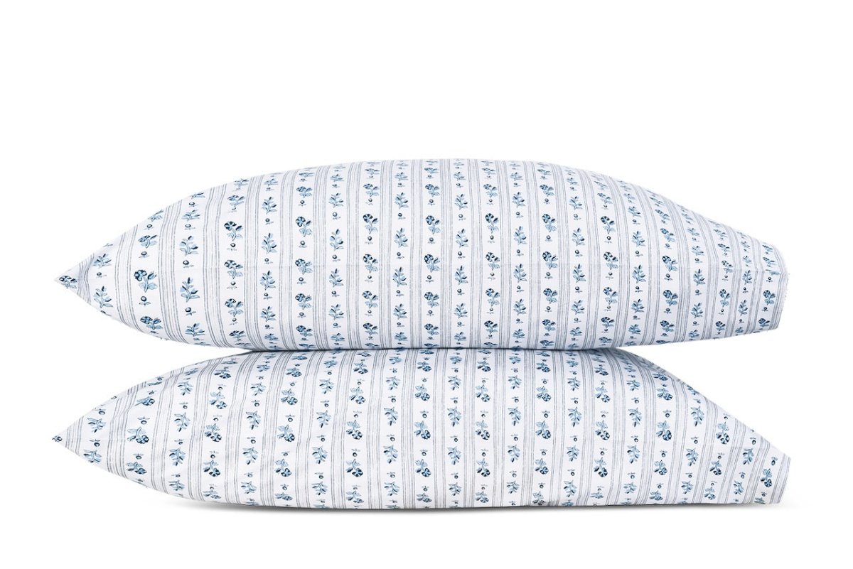 Cabanon Stripe Blue Bedding by Matouk Schumacher