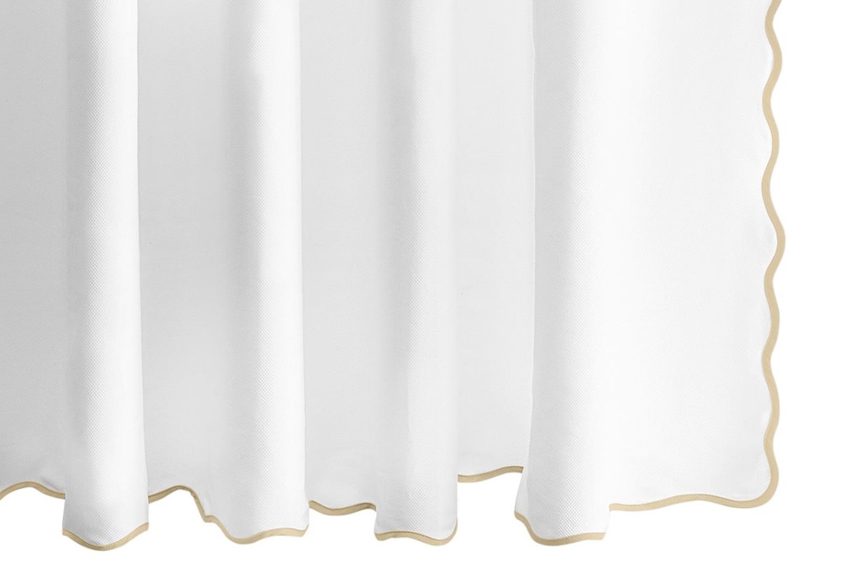 Camilla Pique Scallop Shower Curtain by Matouk