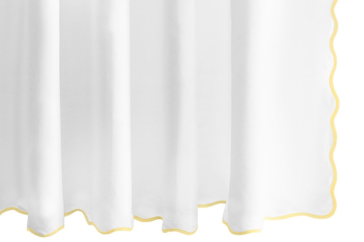 Camilla Pique Scallop Shower Curtain by Matouk