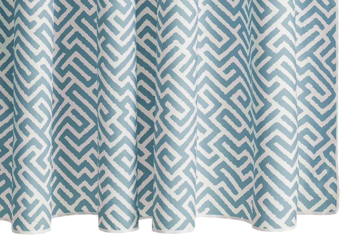 Gabriel Shower Curtain Stony Blue by Matouk Schumacher