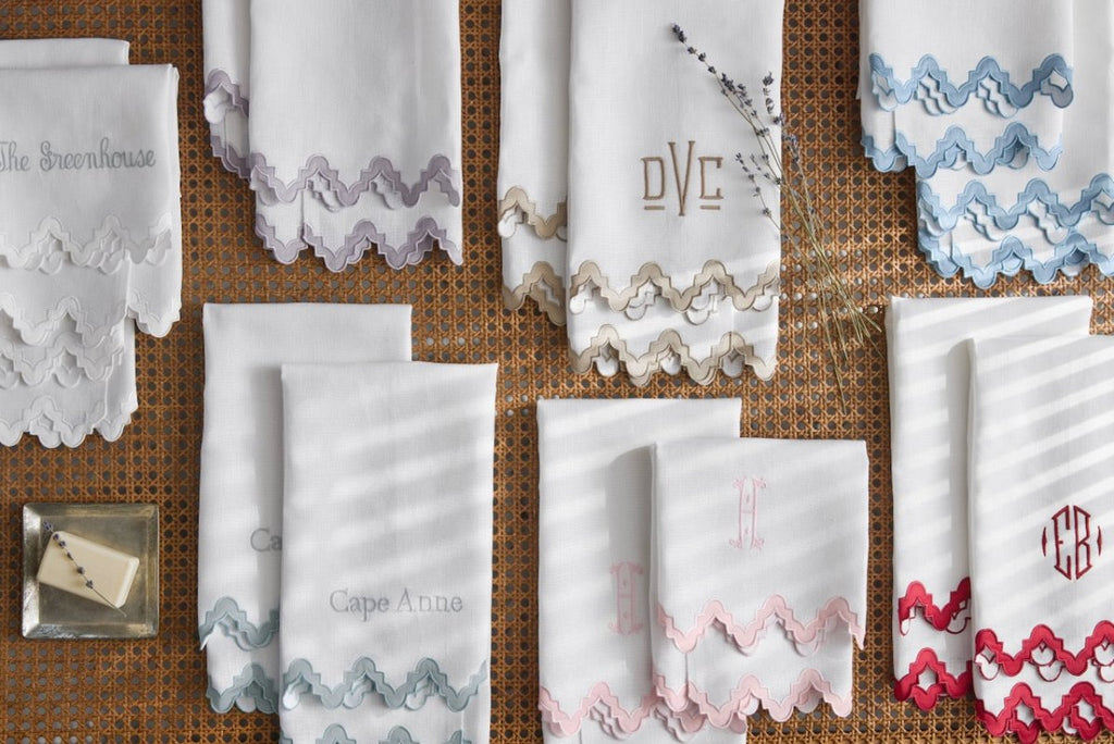 Matouk Aziza Linen Guest Towels - Set of 2