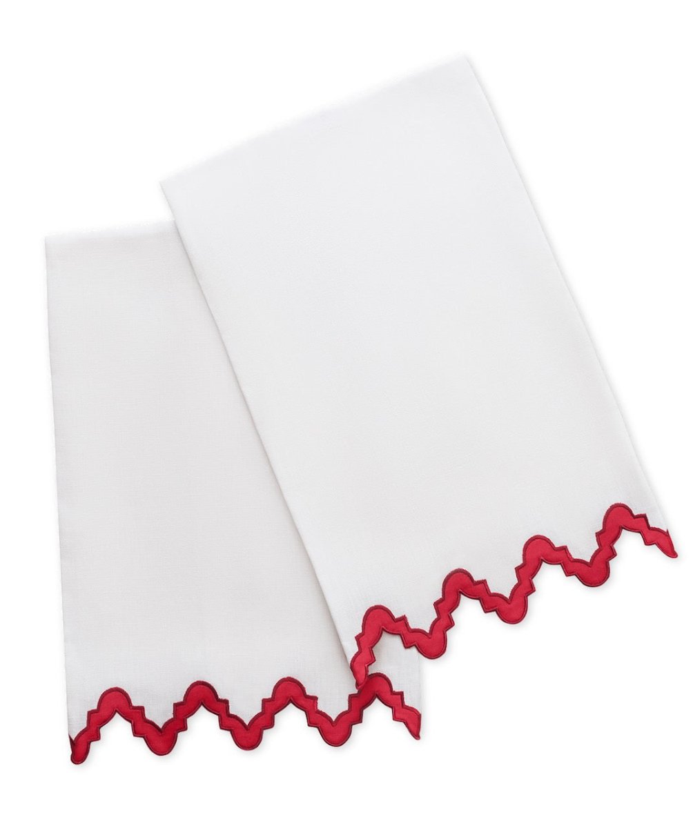Matouk Aziza Linen Guest Towels - Set of 2