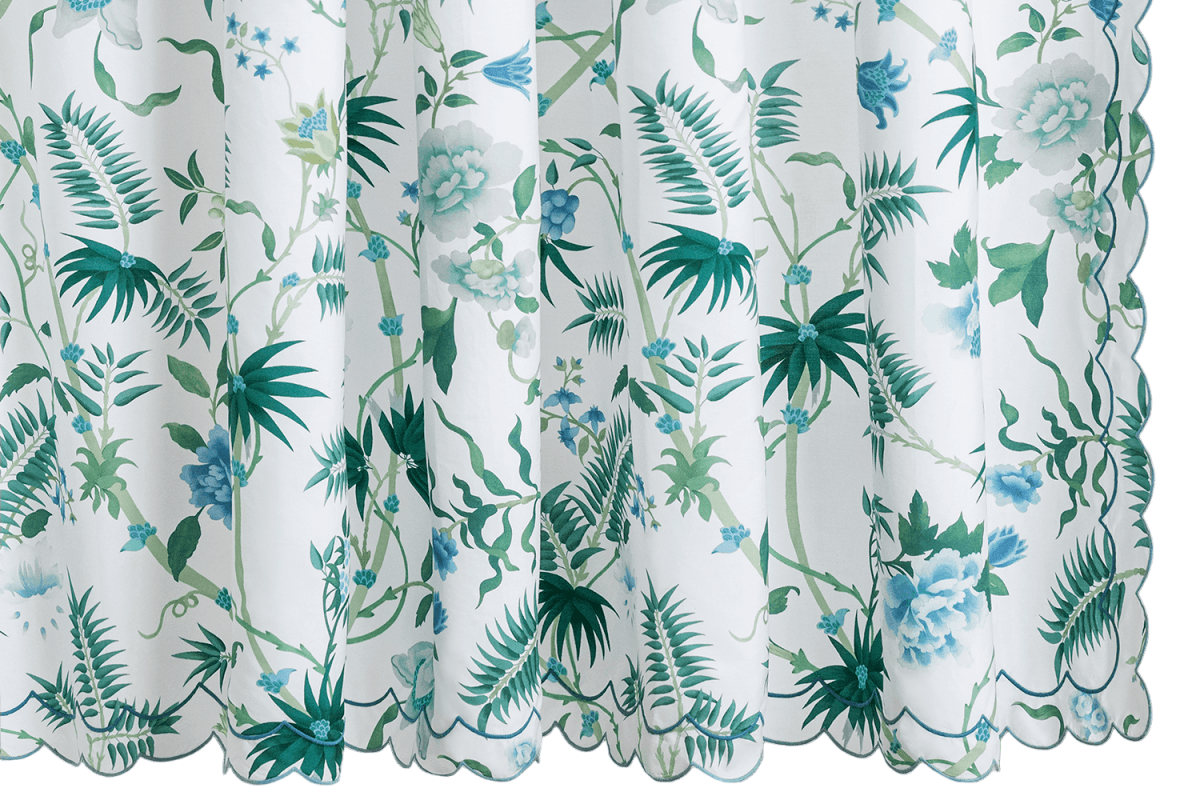 Palmyra Shower Curtain in Emerald | Matouk Schumacher