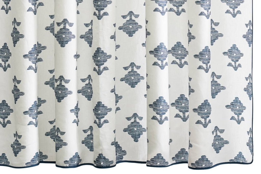 Rubia Shower Curtain in Navy by Matouk Schumacher