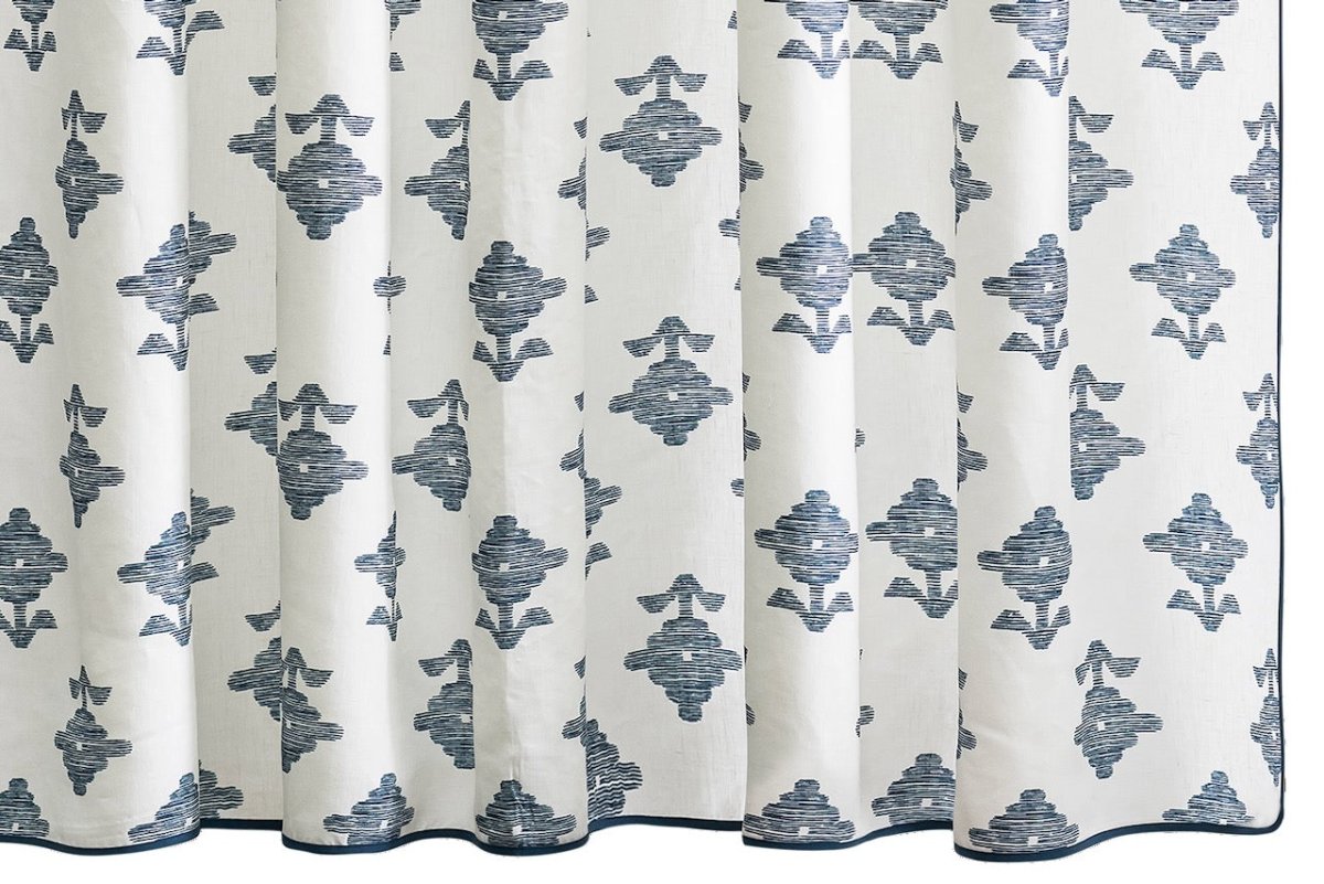 Rubia Shower Curtain in Navy by Matouk Schumacher