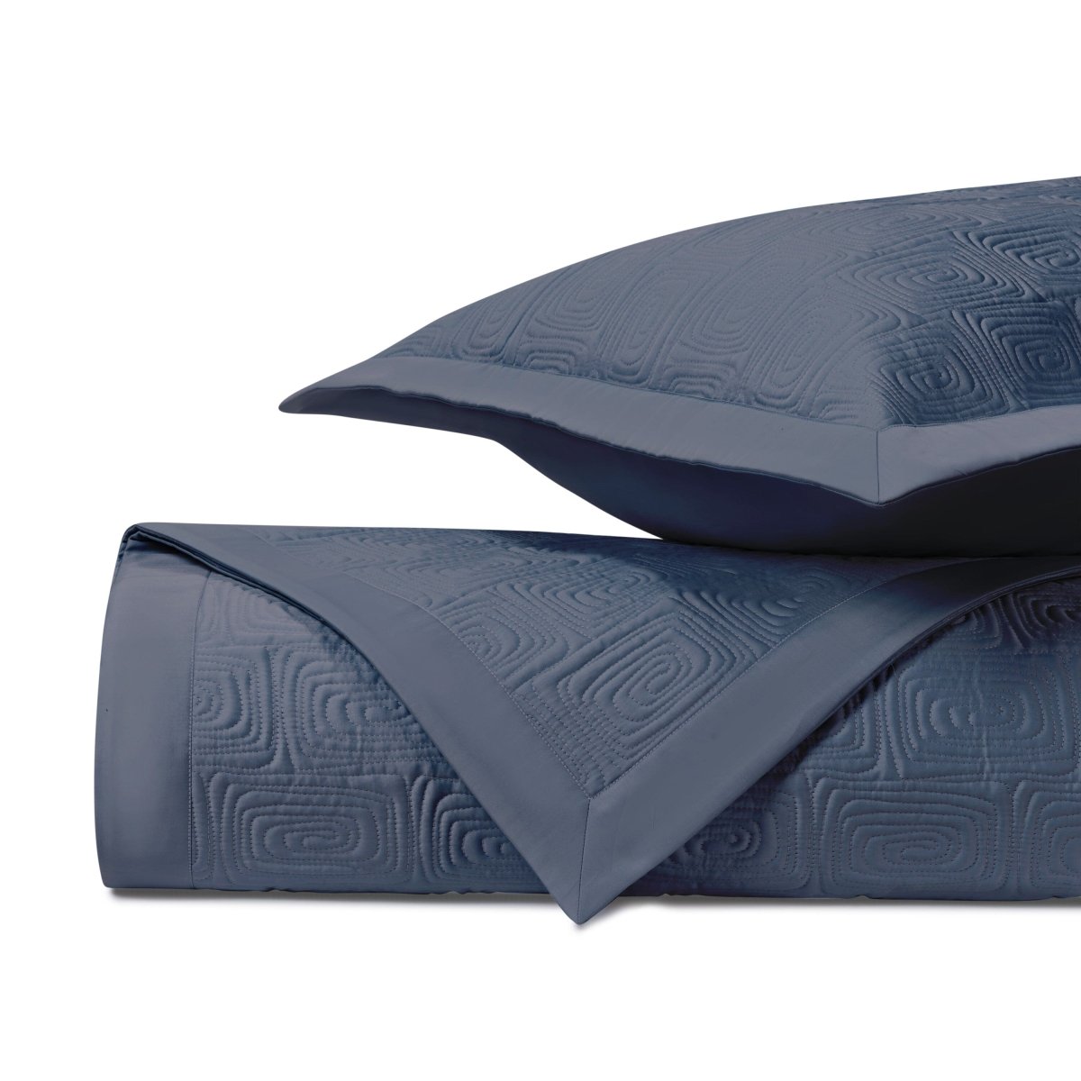 Maze Quilted Stone Blue by Home Treasures