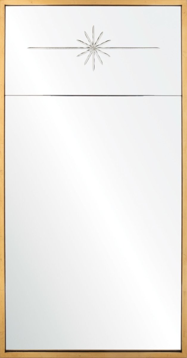 Nantes Burnished Gold Leaf Wall Mirror by Suzanne Kasler