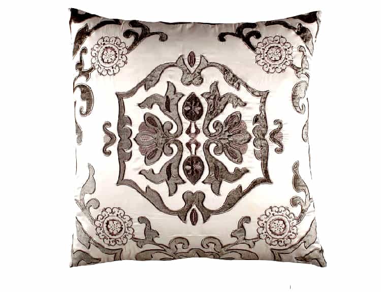 Morocco Ivory & Silver Pillow by Lili Alessandra