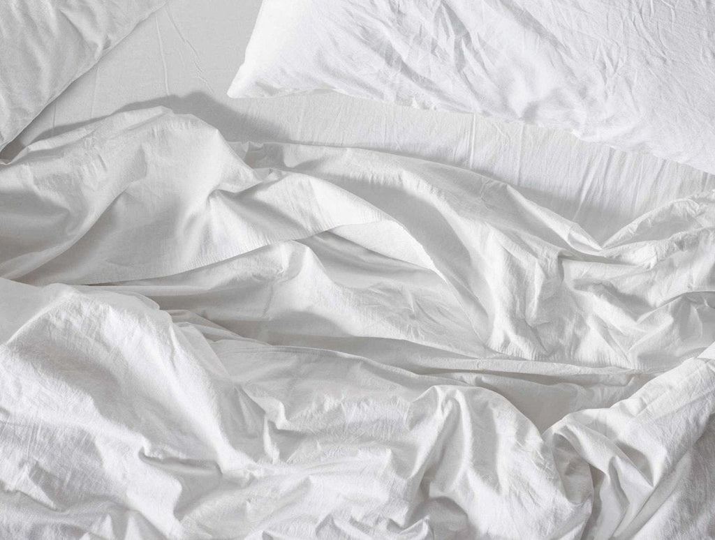 Alpine White Organic Crinkled Percale Sheet Sets by Coyuchi