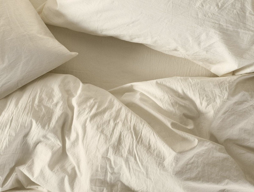 Undyed Organic Crinkled Percale Sheet Sets by Coyuchi