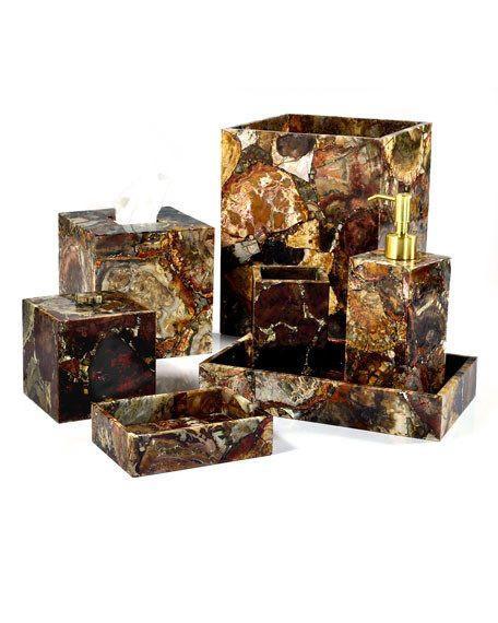 Taj Petrified Wood Bath Accessories by Mike + Ally