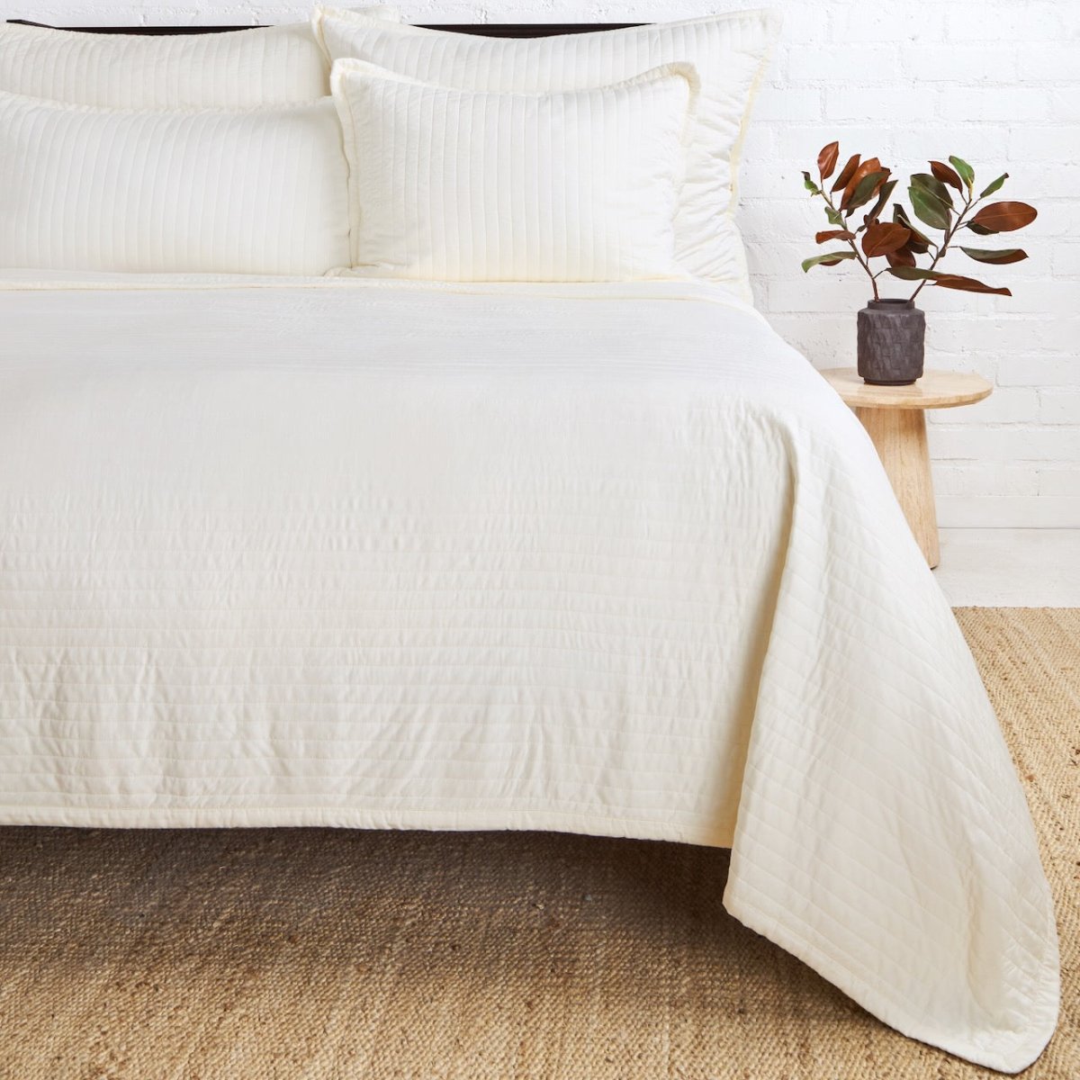 Carlyle Ivory Bedding by Pom Pom at Home