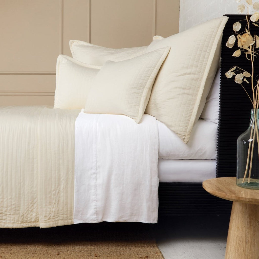 Carlyle Ivory Bedding by Pom Pom at Home