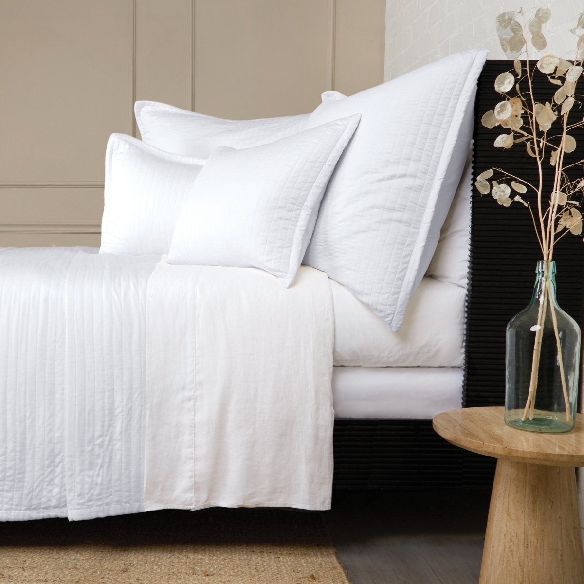 Carlyle White Bedding by Pom Pom at Home