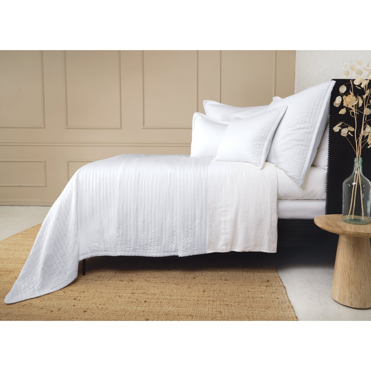 Carlyle White Bedding by Pom Pom at Home
