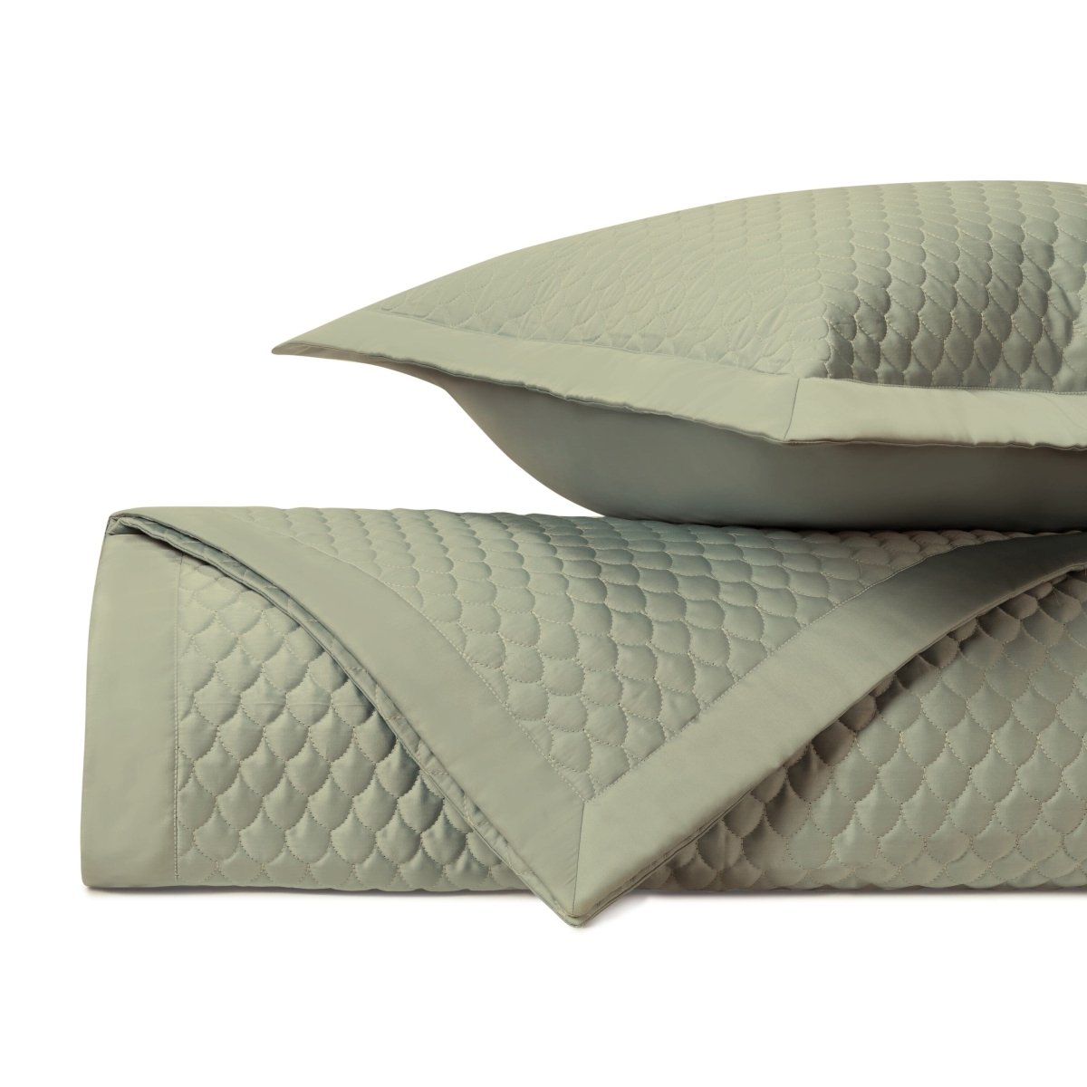 Raindrop Quilted Crystal Green by Home Treasures