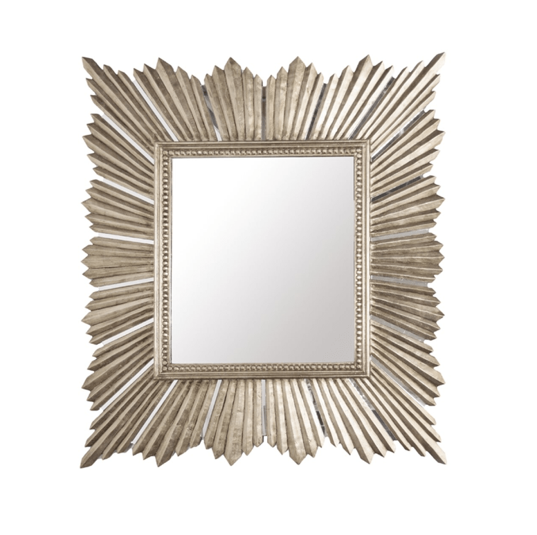 Raymond Silver Sunburst Mirror by Worlds Away