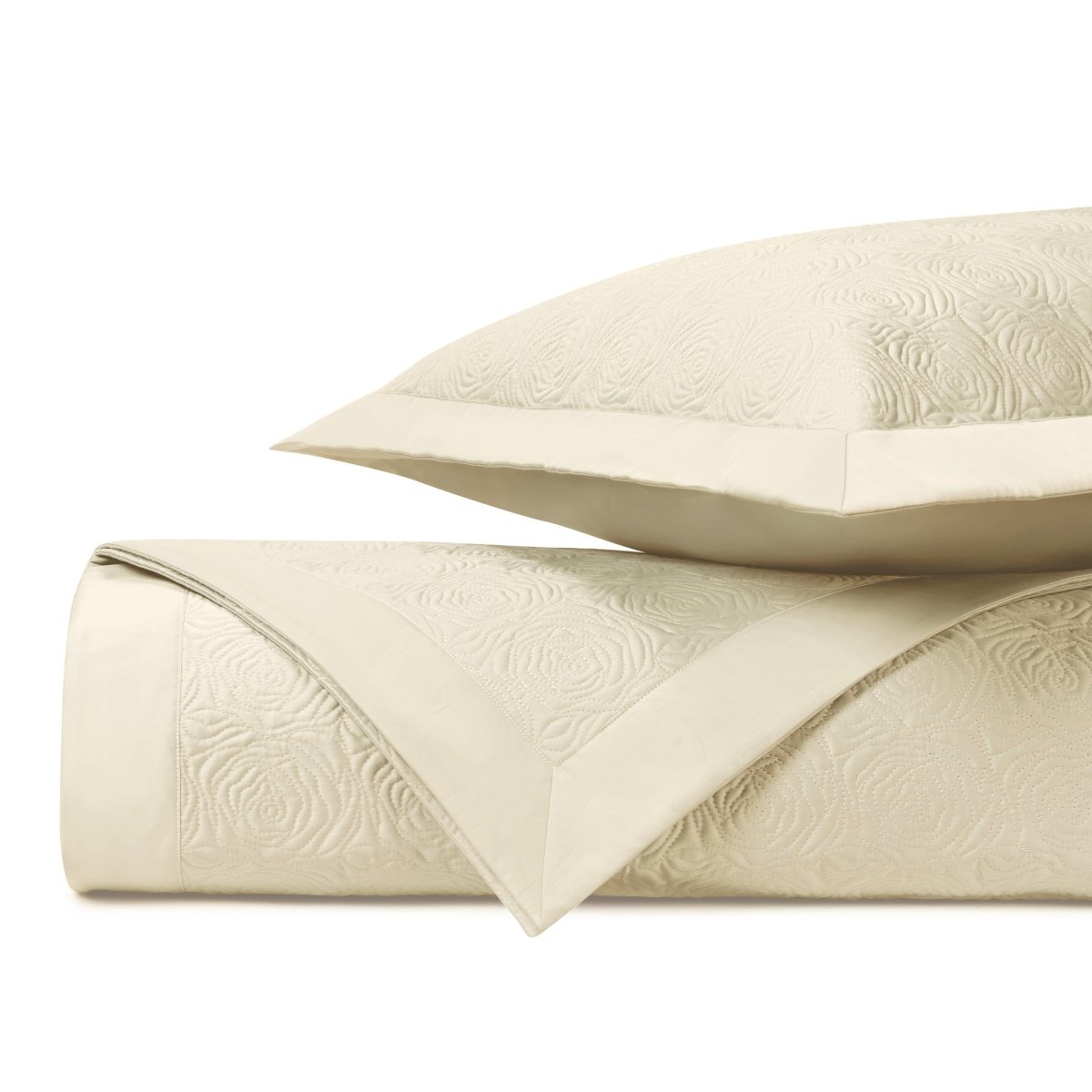 Roses Quilted Ivory by Home Treasures