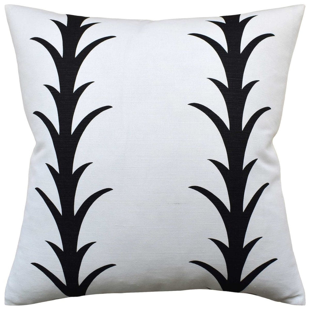 Acanthus Stripe Carbon Decorative Pillows by Ryan Studio